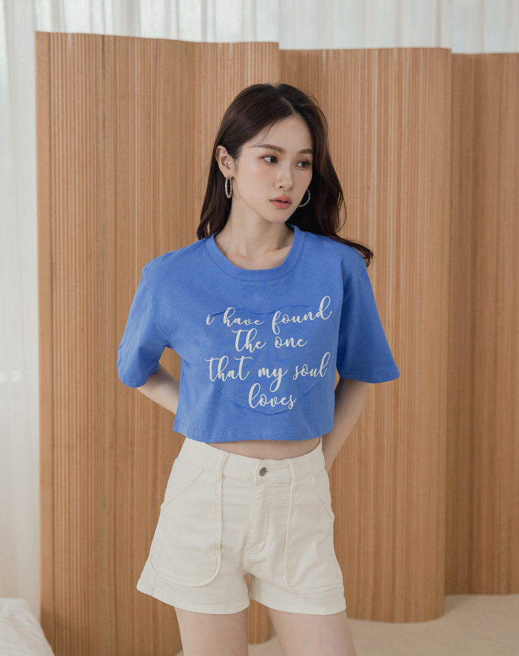 LOVEY DOVEY CURSIVE LETTERING TEE