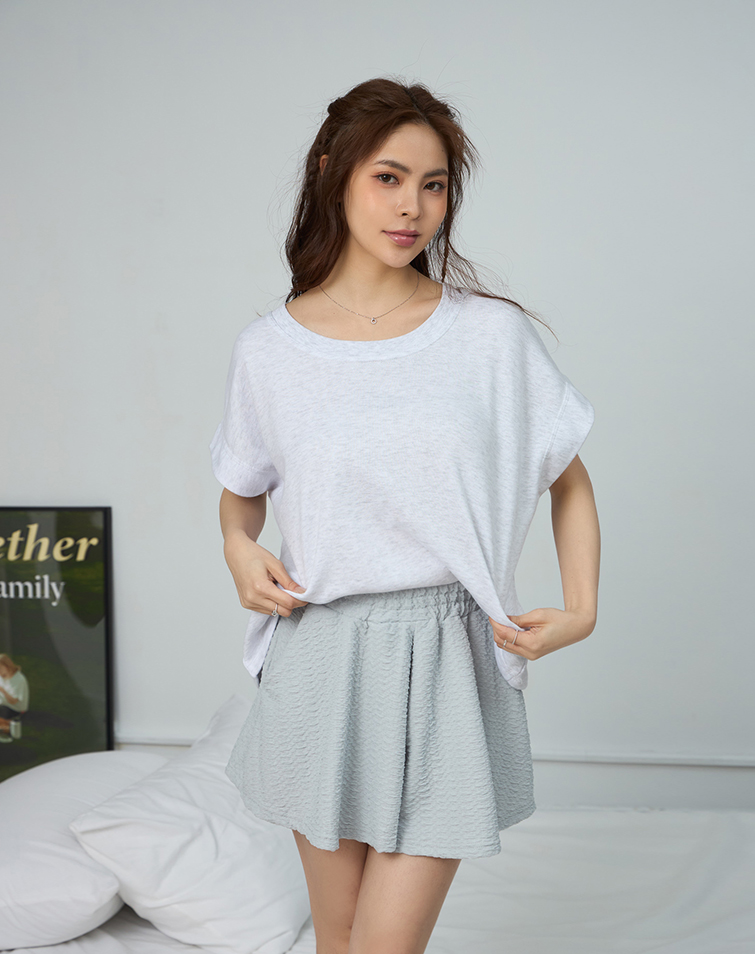 MIT COMFY SLUB TEXTURE SHORT SLEEVE TEE