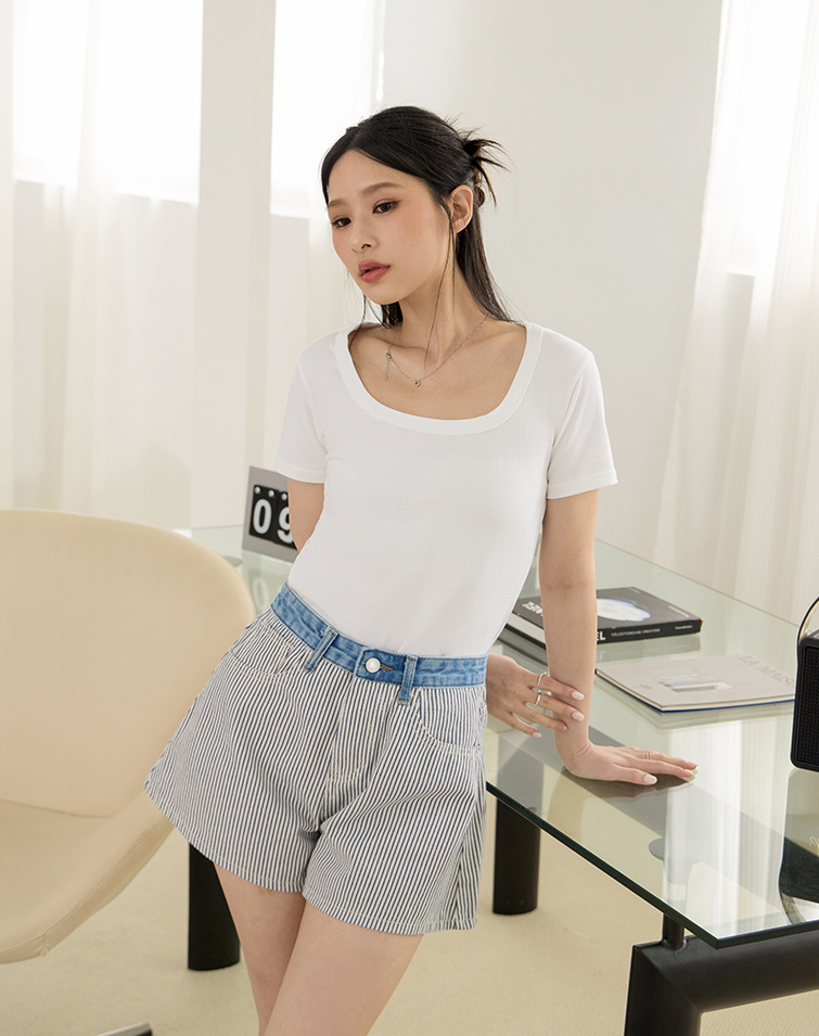 MIT MINIMALIST COTTON-FEEL CREW NECK TEE