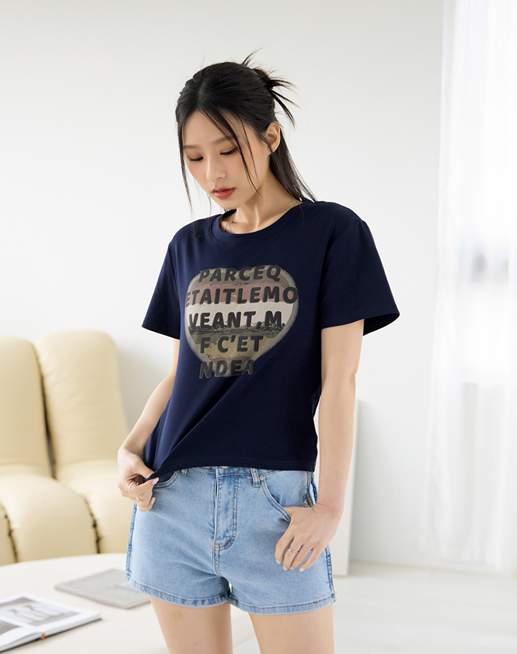 VINTAGE LETTER PRINT T-SHIRT
