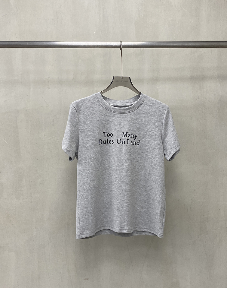 MINIMAL COMFY LETTER PRINT T-SHIRT