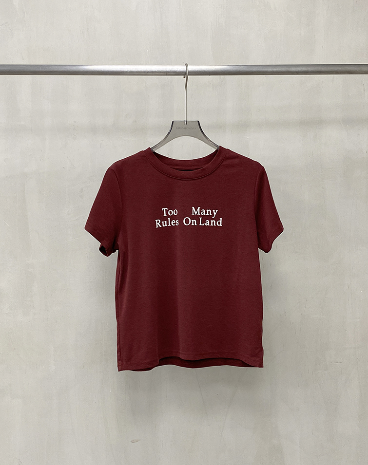 MINIMAL COMFY LETTER PRINT T-SHIRT