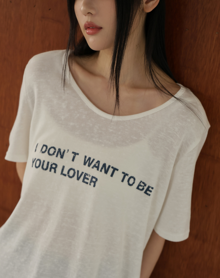 DISTRESSED LETTER PRINT T-SHIRT