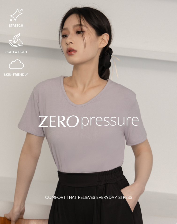 SOFT-FEEL V-NECK TEE