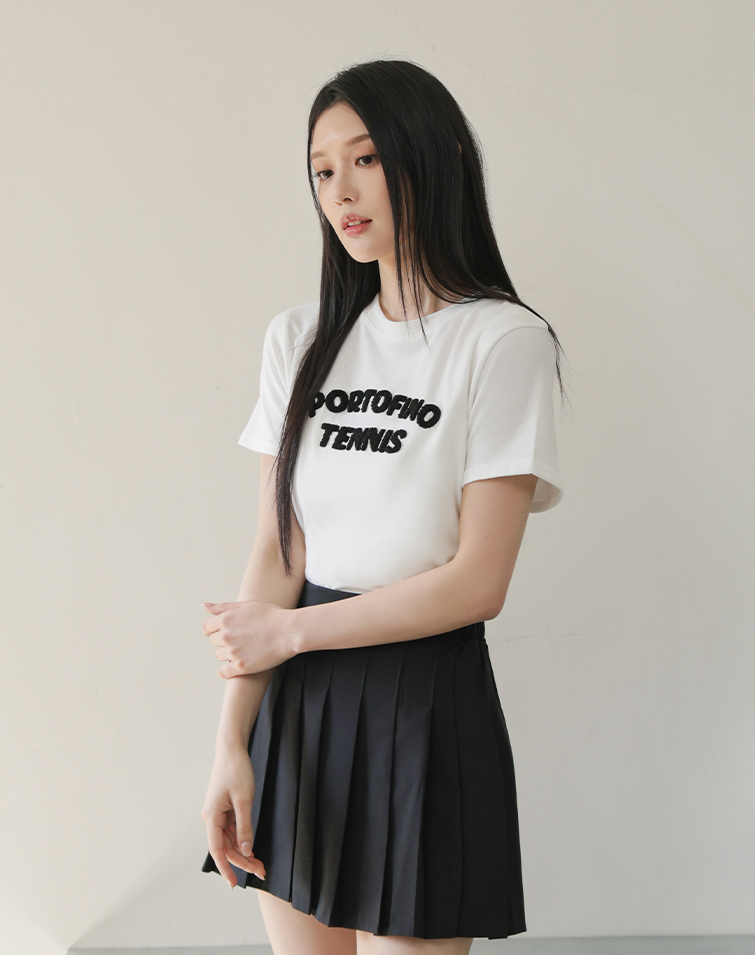 3D TERRY EMBROIDERED LETTER TEE