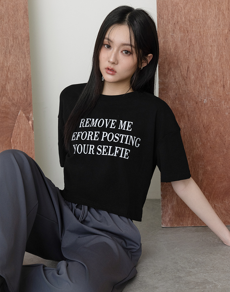 CASUAL ALPHABET PRINT T-SHIRT