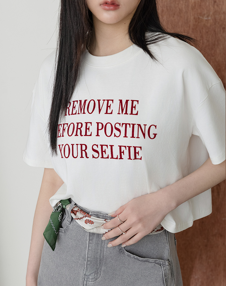 CASUAL ALPHABET PRINT T-SHIRT