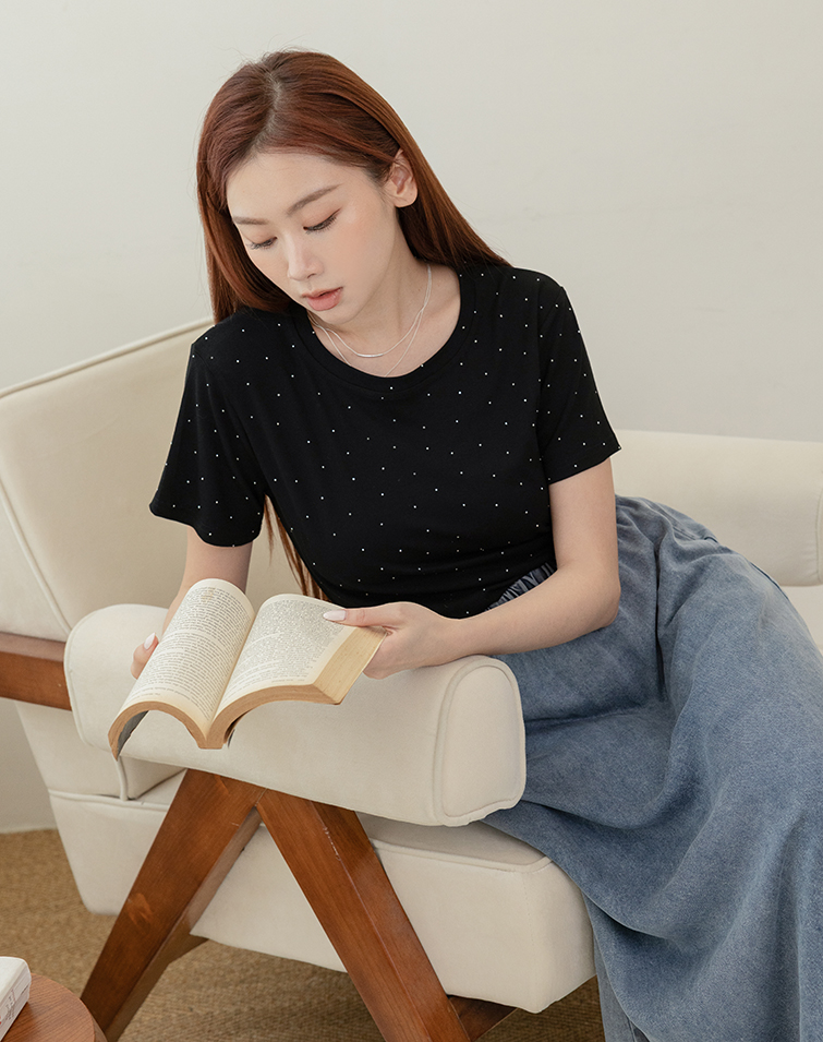 INTERWOVEN SPECKLE T-SHIRT