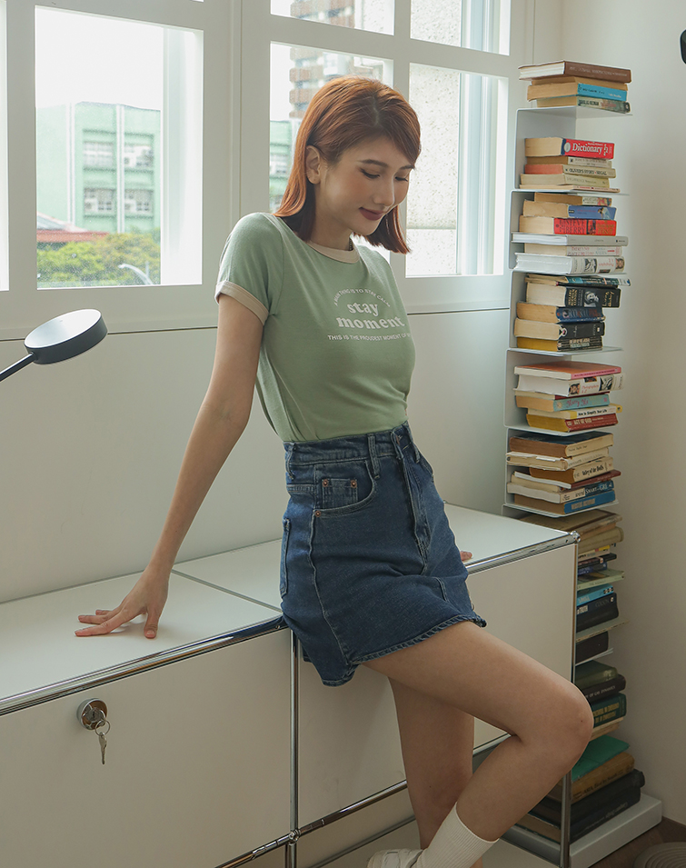 MIT ROUND NECK PIPING SIMPLE TEE