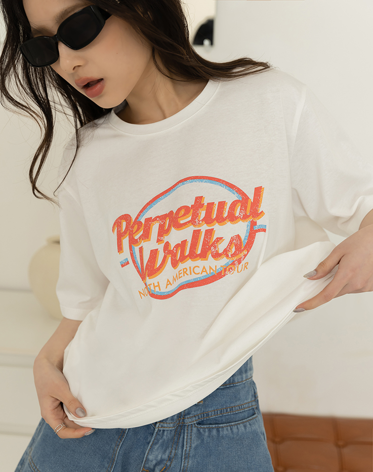 AMERICAN-STYLE CREW NECK CASUAL TOP