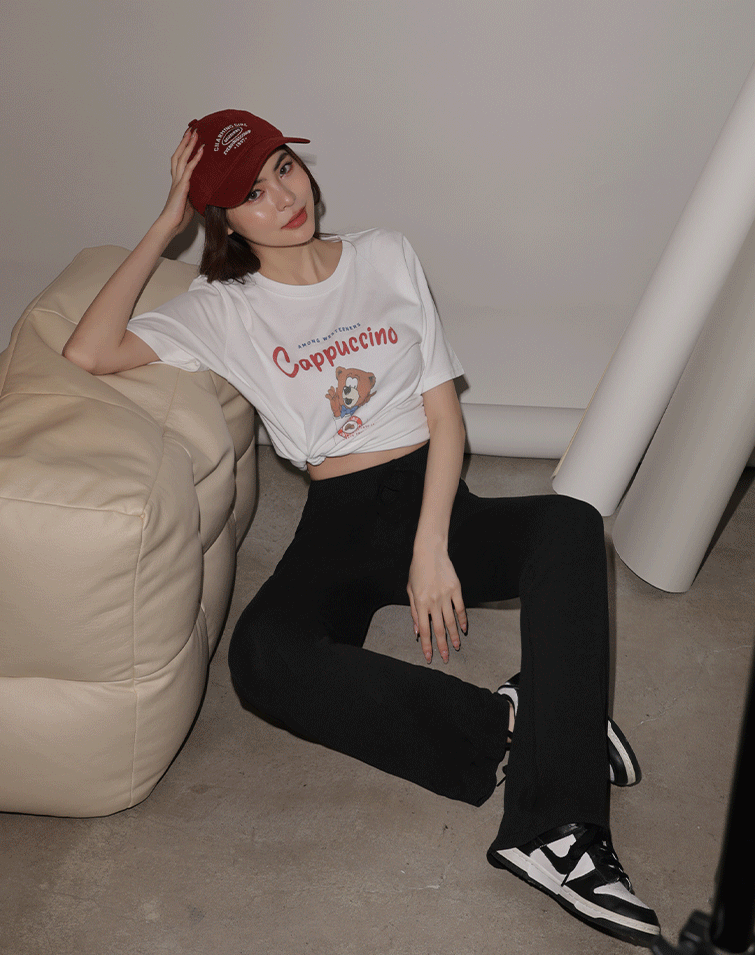 MIT AMERICAN-STYLE BEAR GRAPHIC TEE