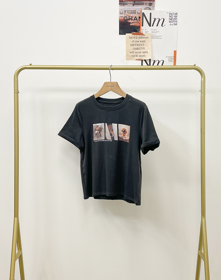 SMILEY FACE PULL-ON SHORT-SLEEVE T-SHIRT
