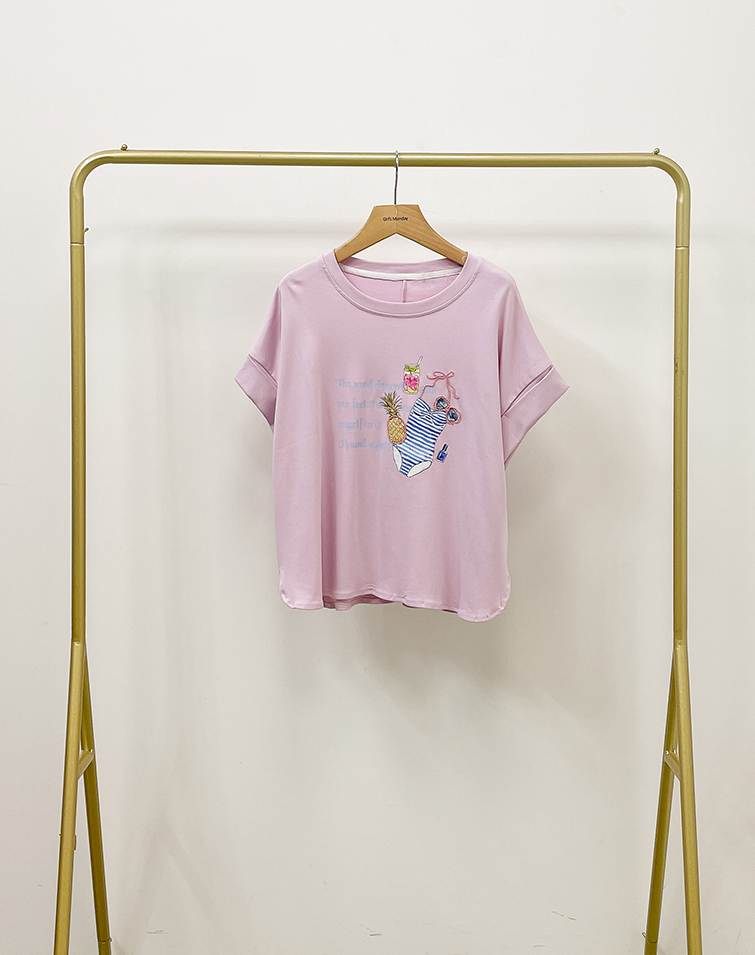 SUMMER BREEZE SWIMWEAR PRINT CREW NECK TEE