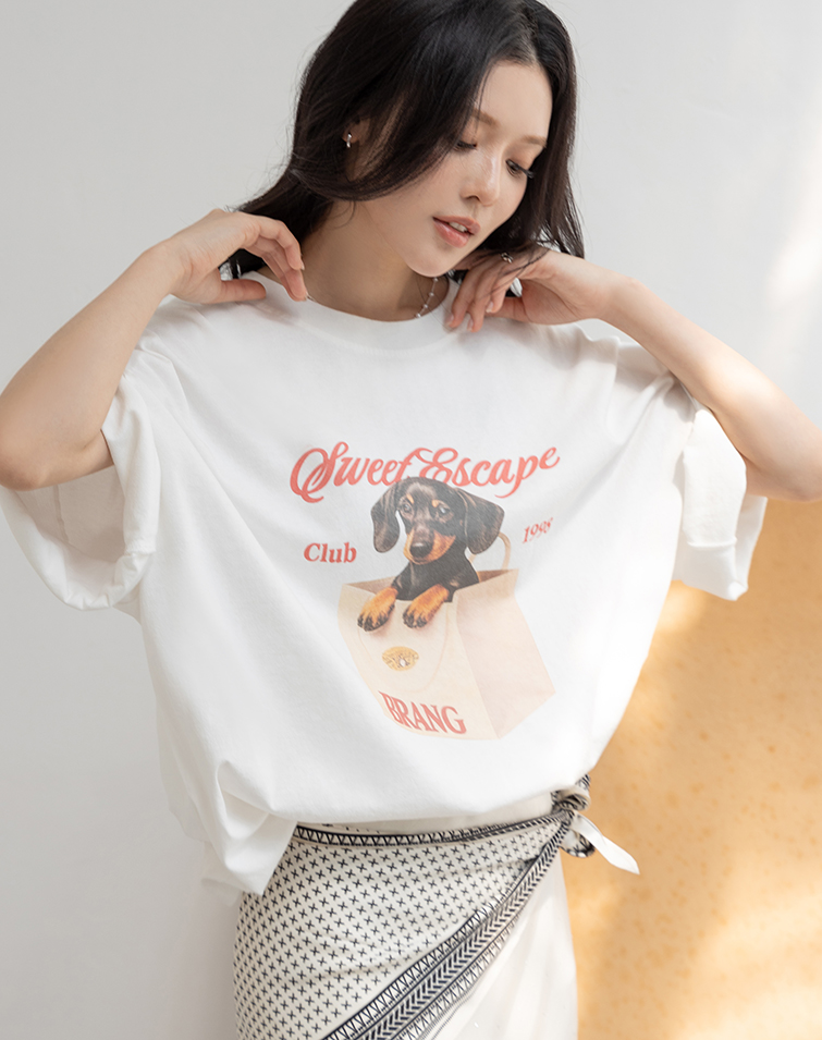 VINTAGE PAPER-BAG DACHSHUND TEE