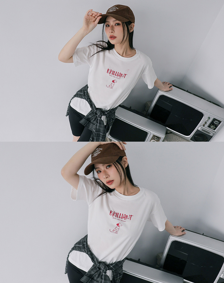 HUGGING PUPPY GRAPHIC TEE