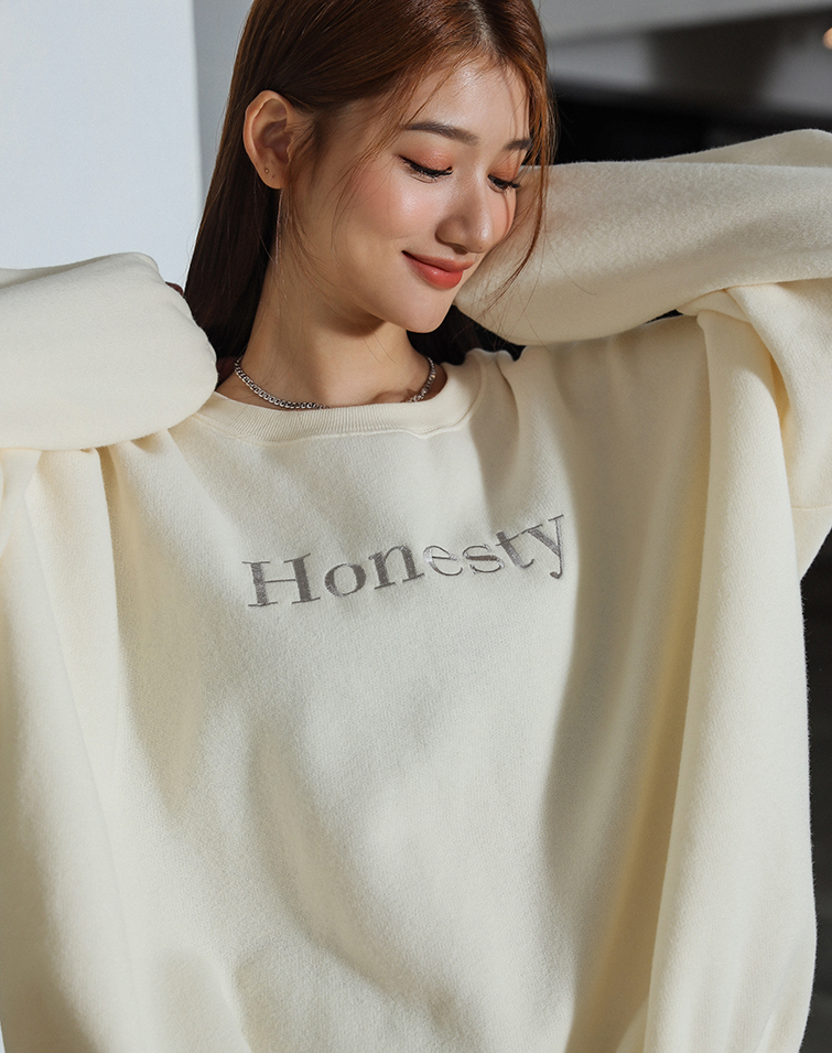 MIT HONESTY FAUX TWO PIECE SWEATER