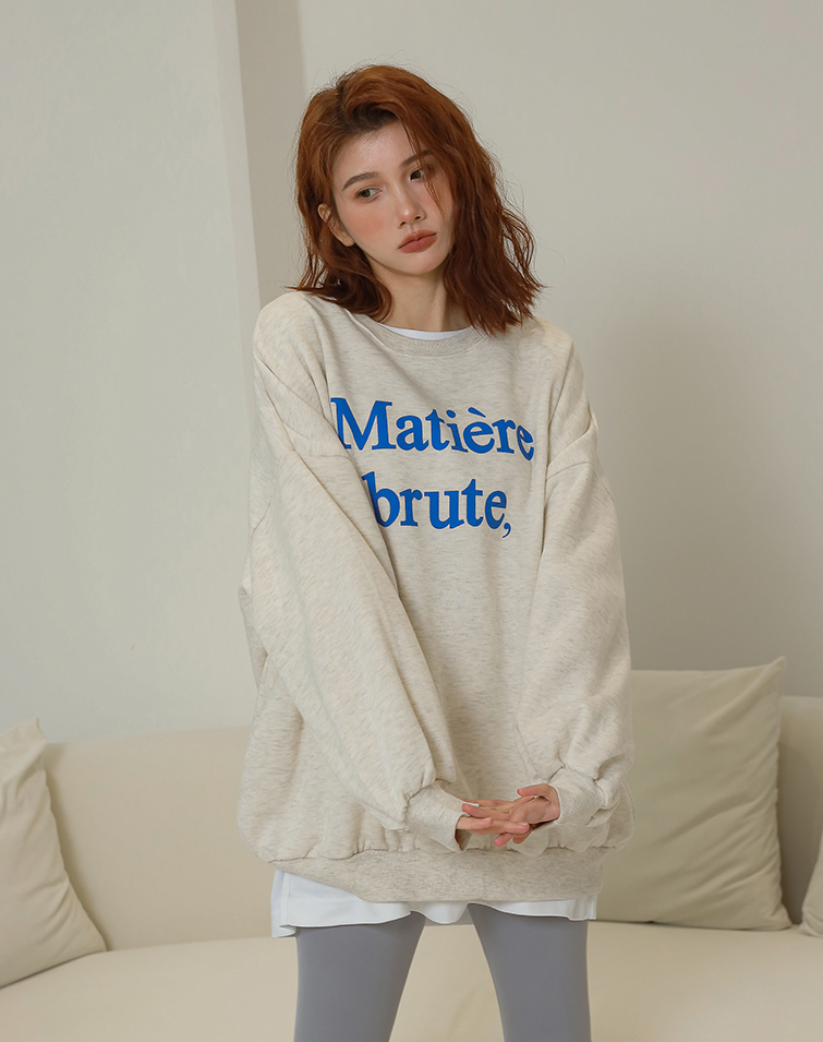 MIT LETTERING PRINT POCKETS SWEATER