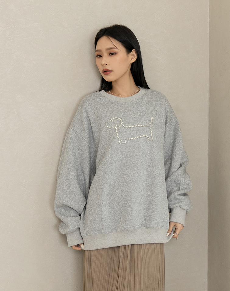 BEADED DOGGY SWEATSHIRT