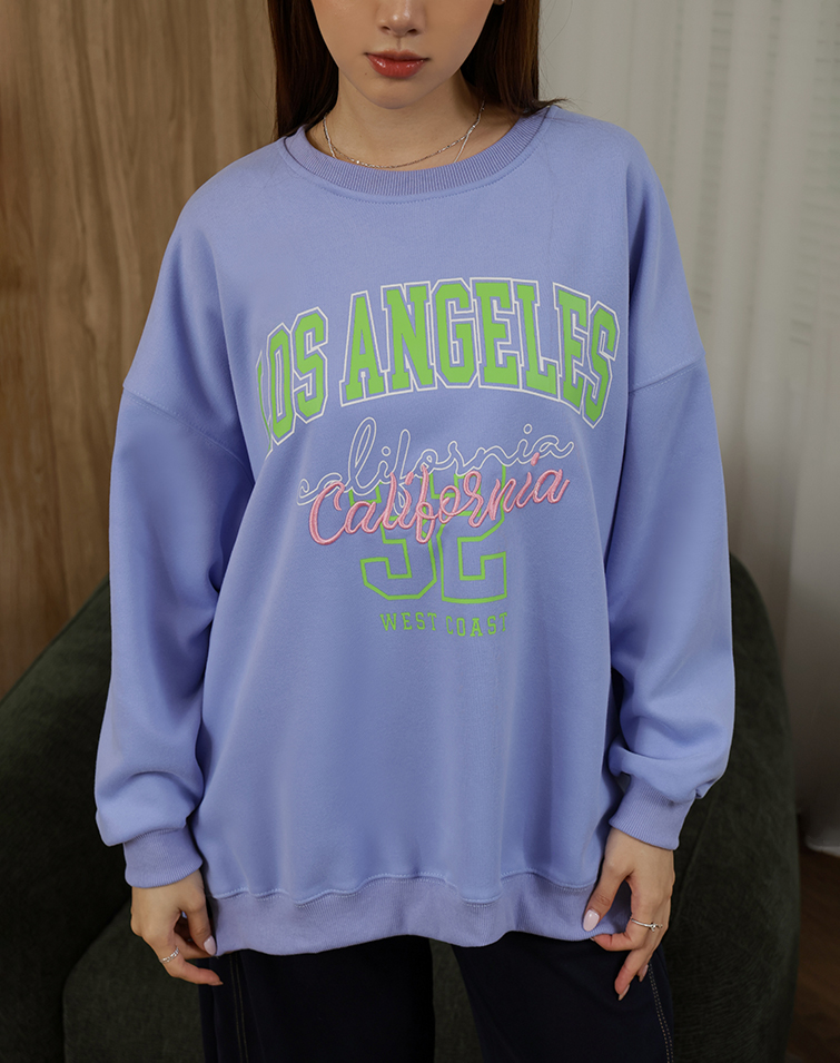 TRENDY COLORFUL LETTERING SWEATSHIRT