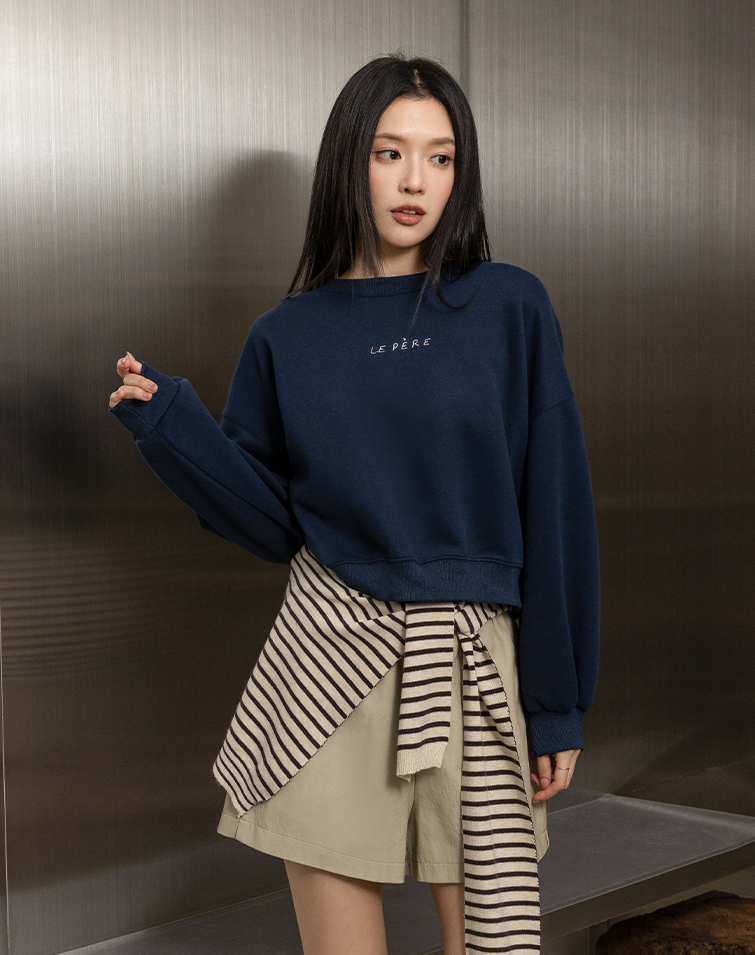 LETTERING SWEATSHIRT TEE