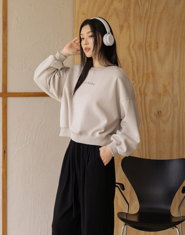 LETTERING SWEATSHIRT TEE