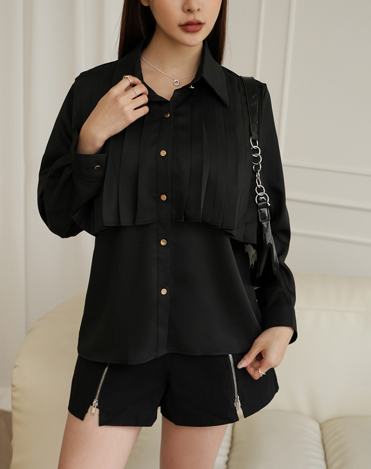 ELEGANT PLEATED DESIGN BLOUSE