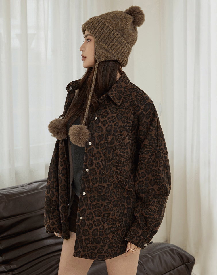 LEOPARD PRINT LONG-SLEEVE SHIRT