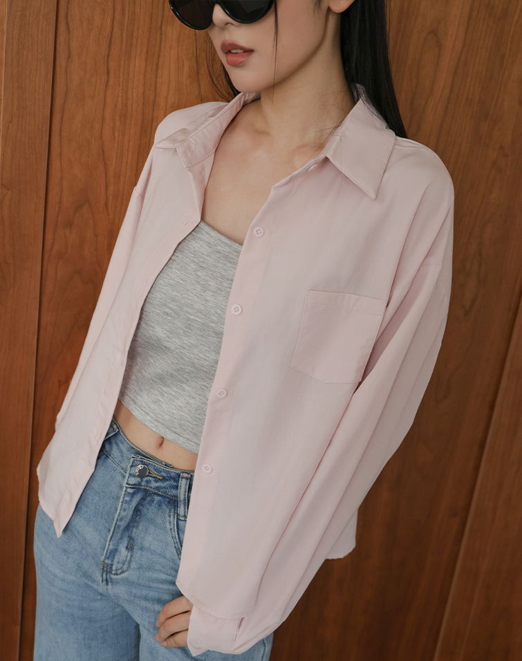 VIBRANT SPRING LONG-SLEEVE COLLARED SHIRT