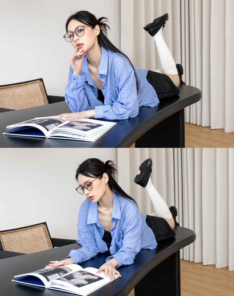 AIRY CHECK LONG-SLEEVE SHIRT