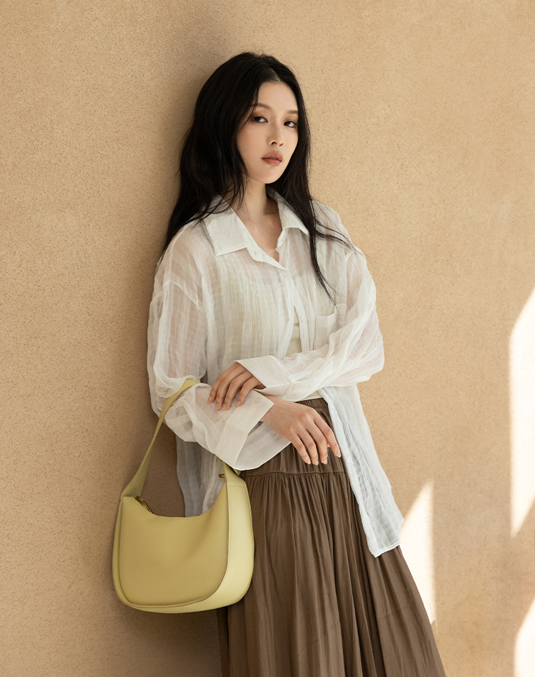 MISTY CHECK LAPEL SHIRT
