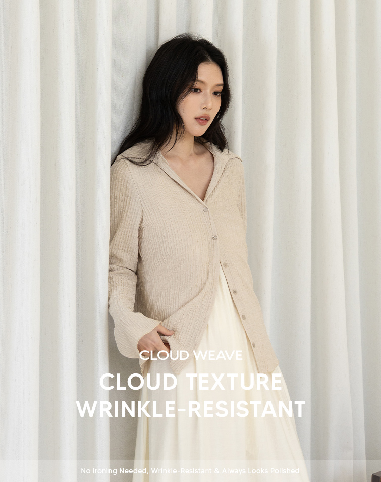 MIT CLOUD TEXTURE SHIRT