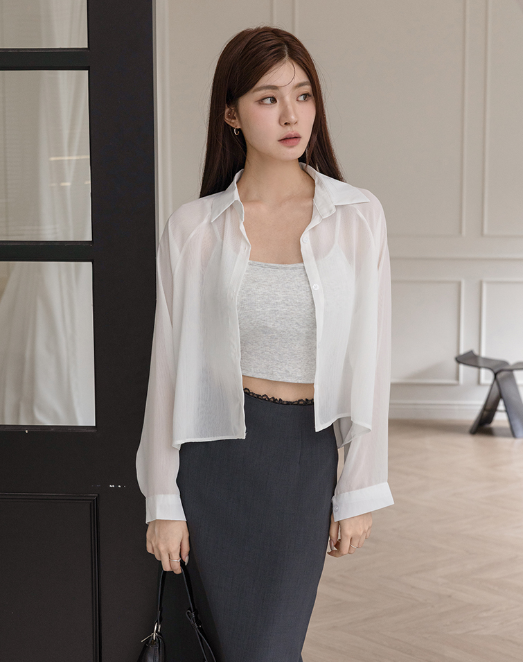 VERSATILE SHEER LONG-SLEEVE SHIRT