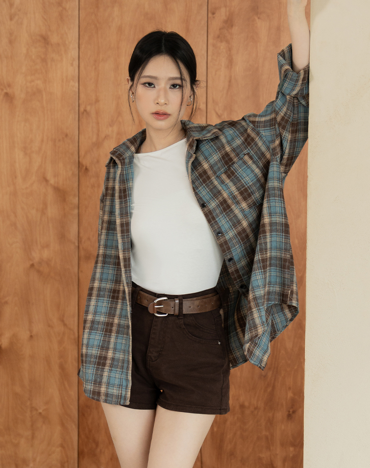 BLUEBERRY-COCO LAPEL SHIRT
