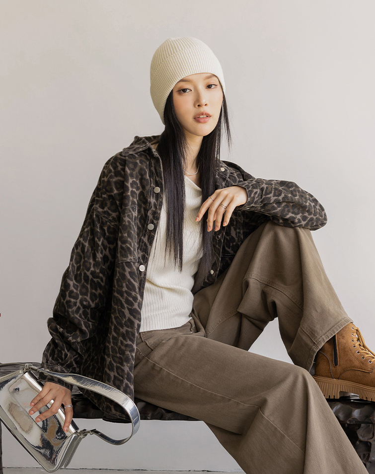 DUSTY-GREY-LEOPARD SHIRT
