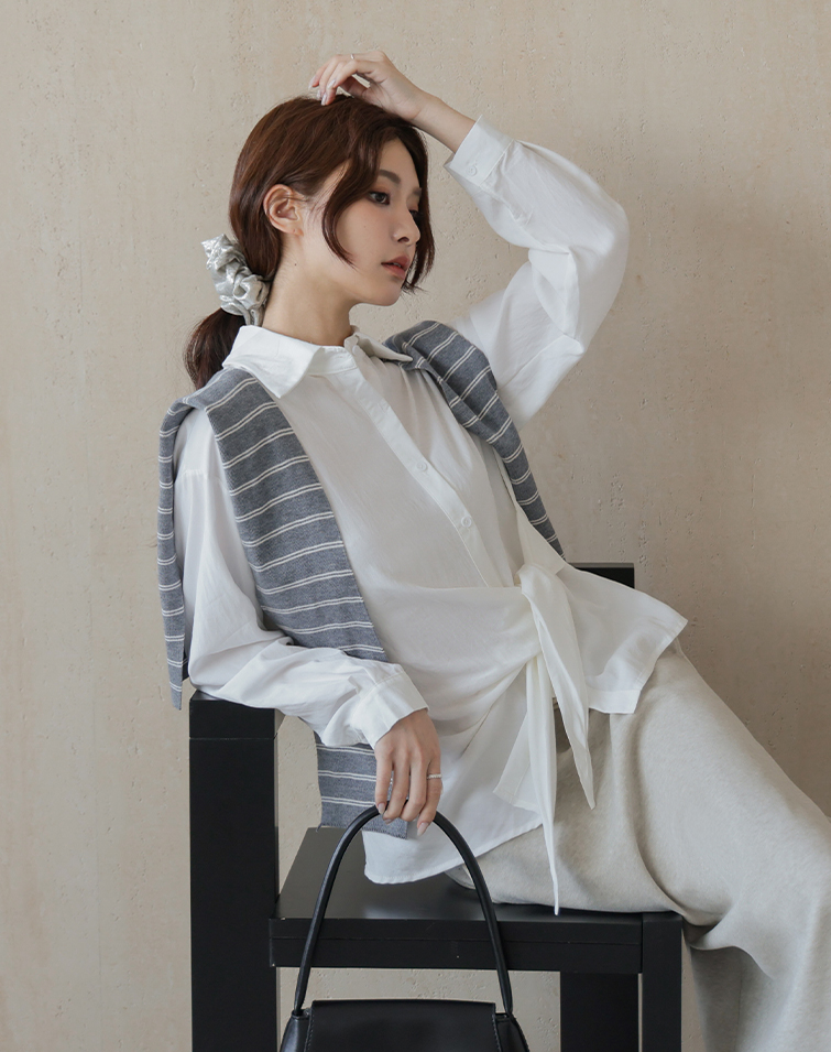 ELEGANT LAPEL SHIRT