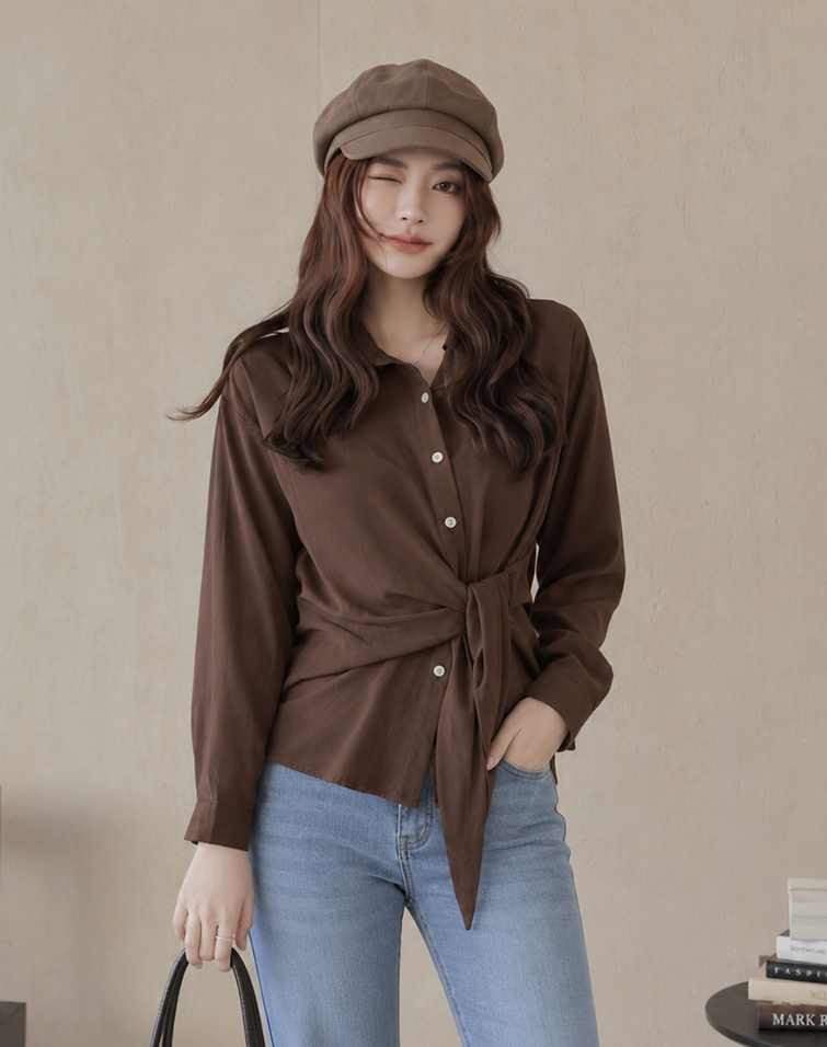 ELEGANT LAPEL SHIRT