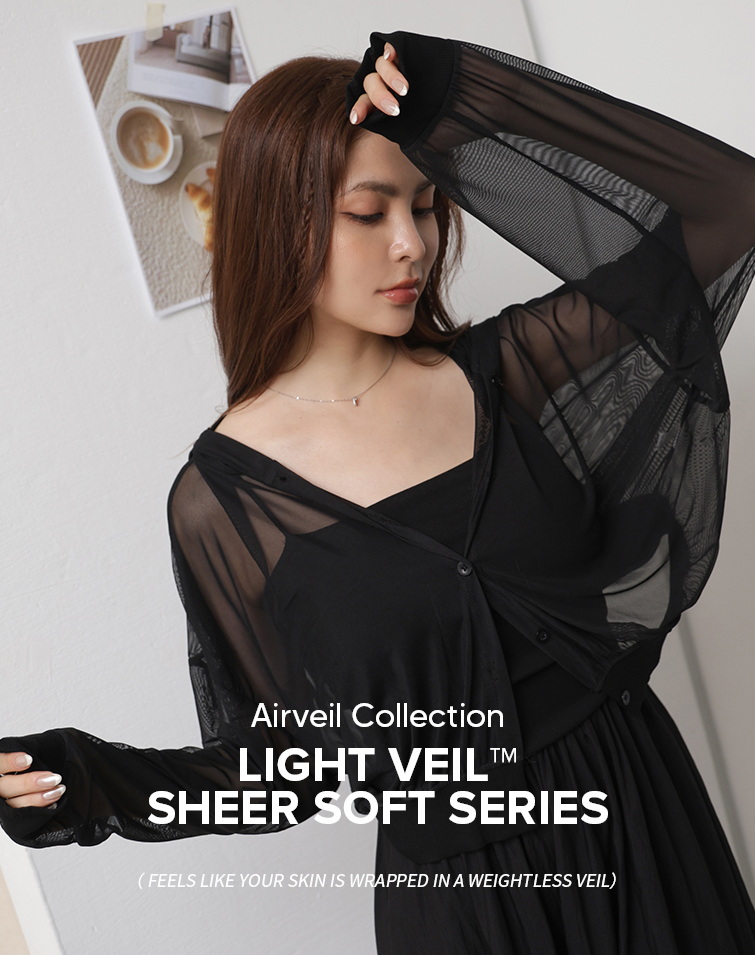 TRANSLUCENT BUTTON-DOWN HOODIE
