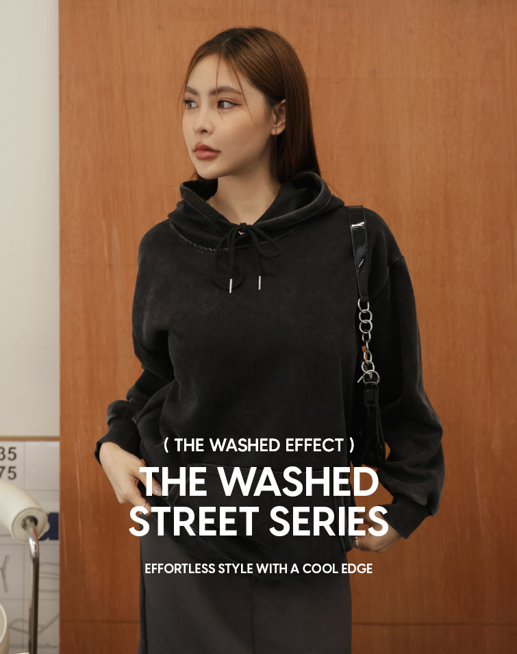 LOOSE-FIT WASHED HOODIE