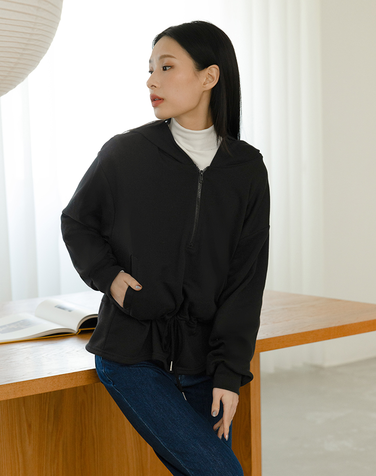 MIT SOFT-COTTON DRAWSTRING WAIST HOODED