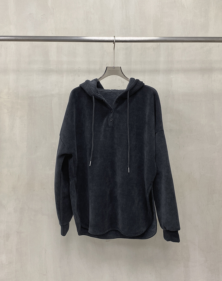 CORDUROY DRAWSTRING HOODIE