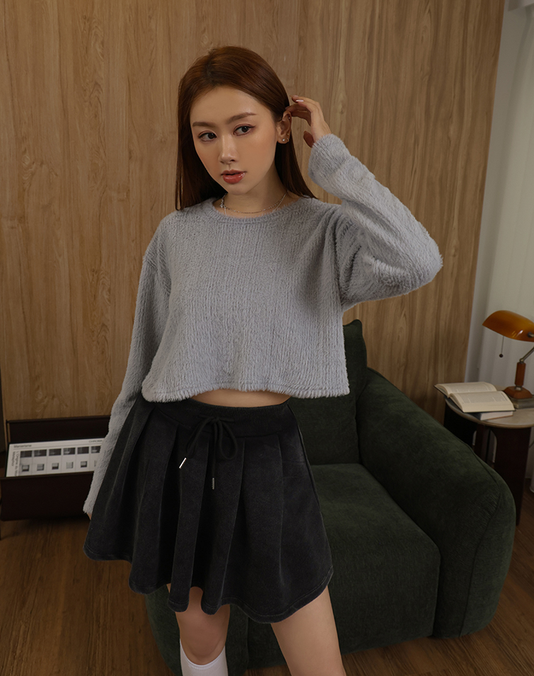 RELAXED ASYMMETRICAL FLEECE TOP