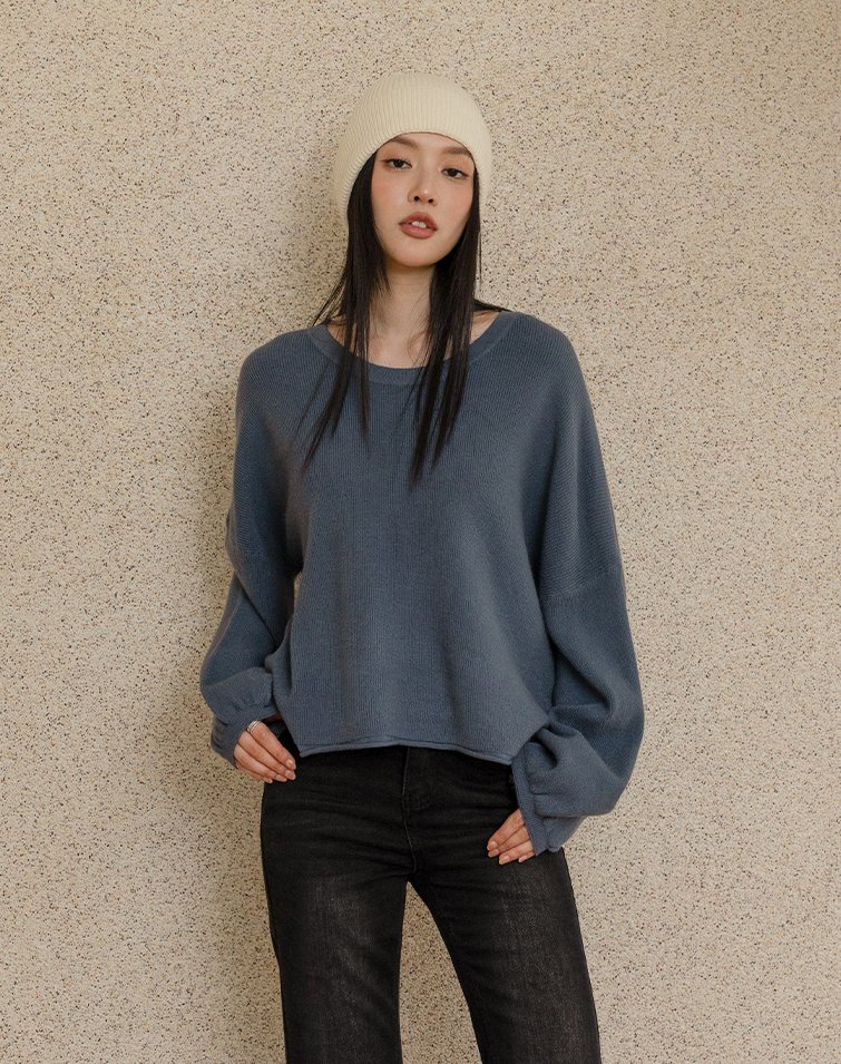 SOFT-COTTON CREWNECK TOP