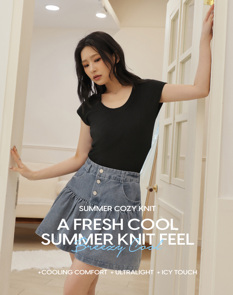 SLIGHTLY SHEER COOLING RIBBED TOP