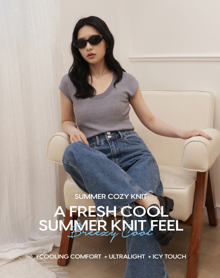 SLIGHTLY SHEER COOLING RIBBED TOP