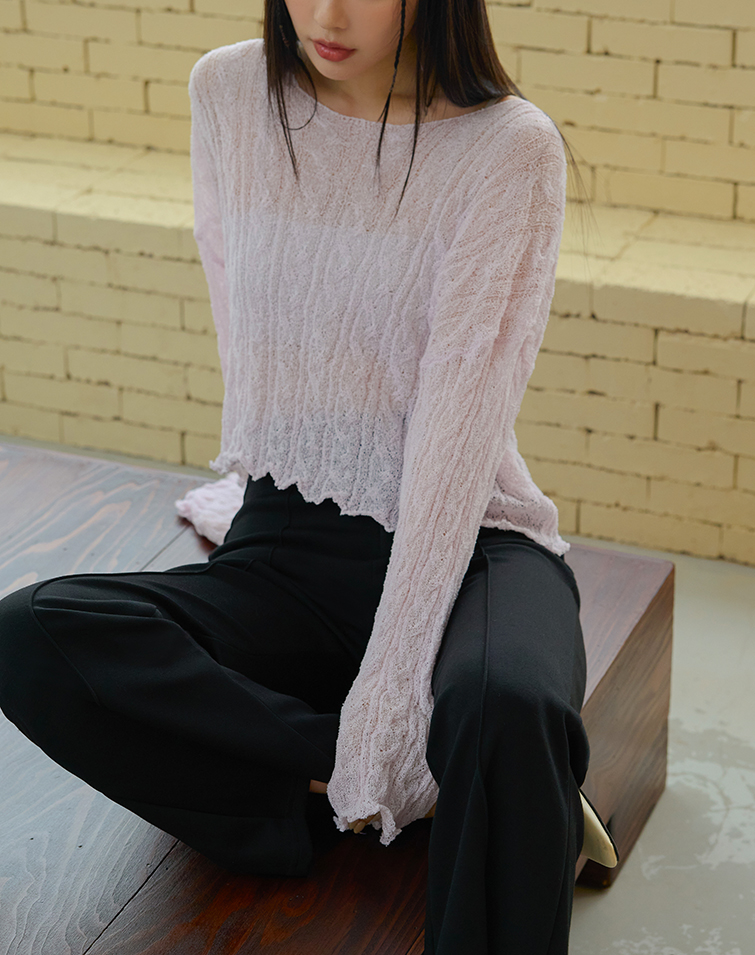TWISTED CABLE KNIT TANK TOP