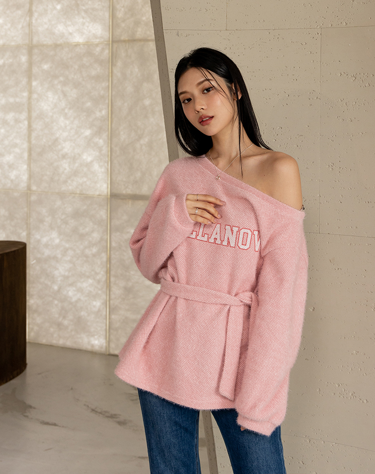 FUZZY ASYMMETRICAL TIE TOP