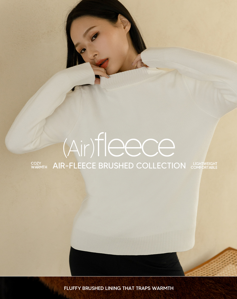 THERMAL FLEECE STAND-COLLAR TOP