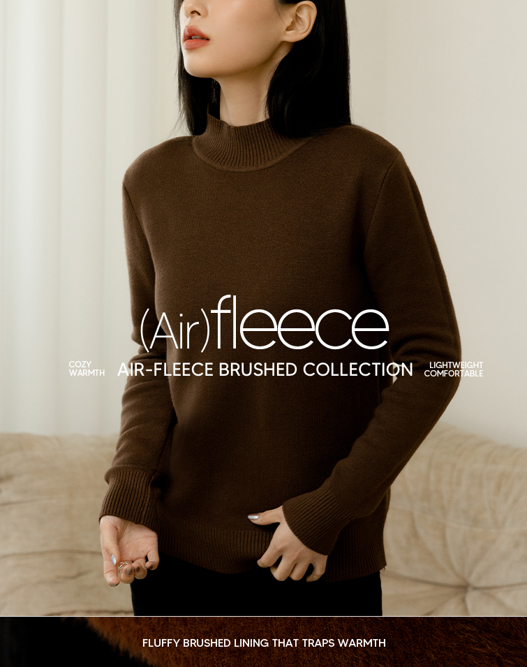 THERMAL FLEECE STAND-COLLAR TOP