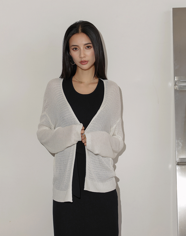 ICY KNIT DROP SHOULDER CARDIGAN