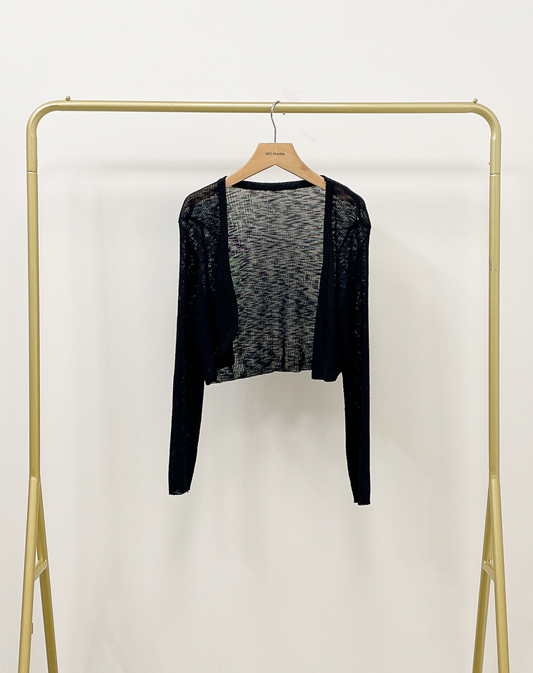 SHEER SOLID LONG SLEEVE OUTERWEAR